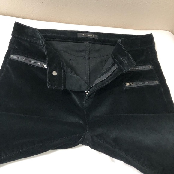 Banana Republic Zipper Pockets Skinny Ankle Corduroy Pants Black Women's 29 - Picture 5 of 15